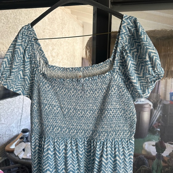 Daily practice by Anthropologie tiered dress elasticated bodice size M EUC - Picture 3 of 7